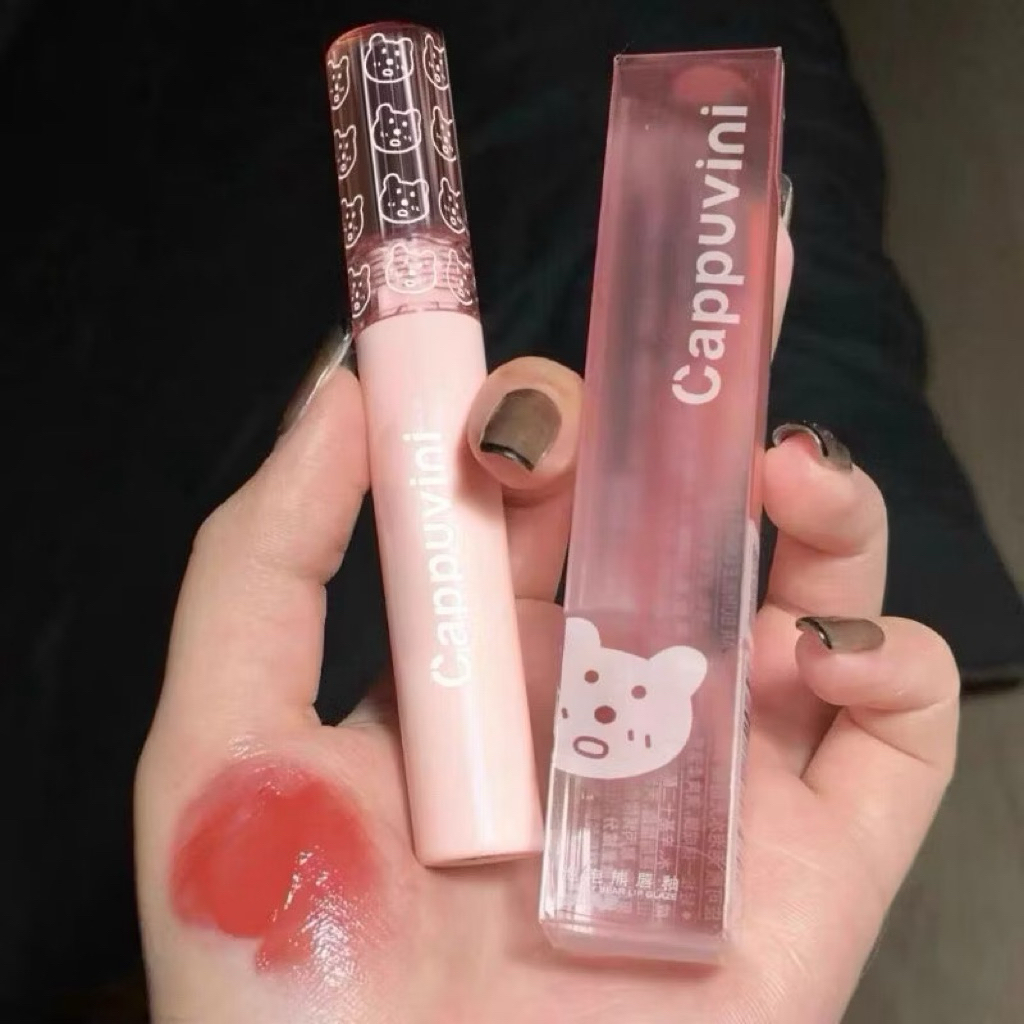 [CAPPUVINI] LipGloss Moisturizing Korean Lip Gloss Water LipGloss Mirror Korean Lipstick Lip Tint Gl
