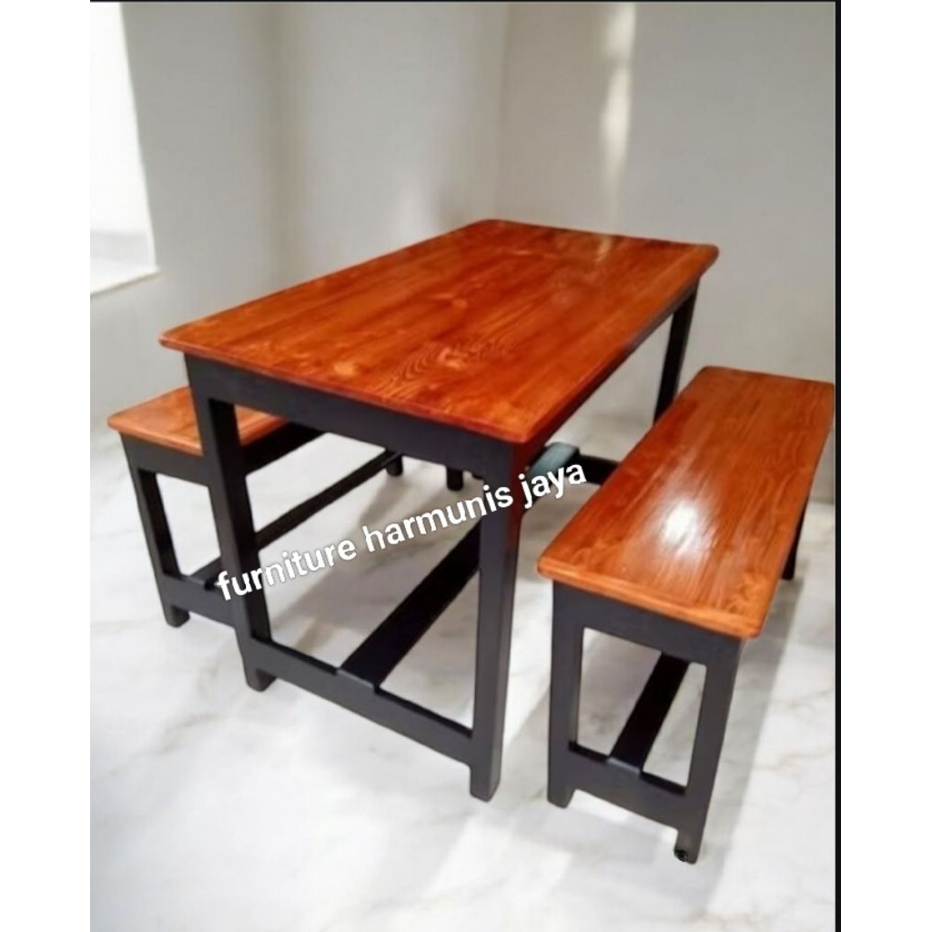 Meja makan 2kursi minimalis kayu jati Belanda