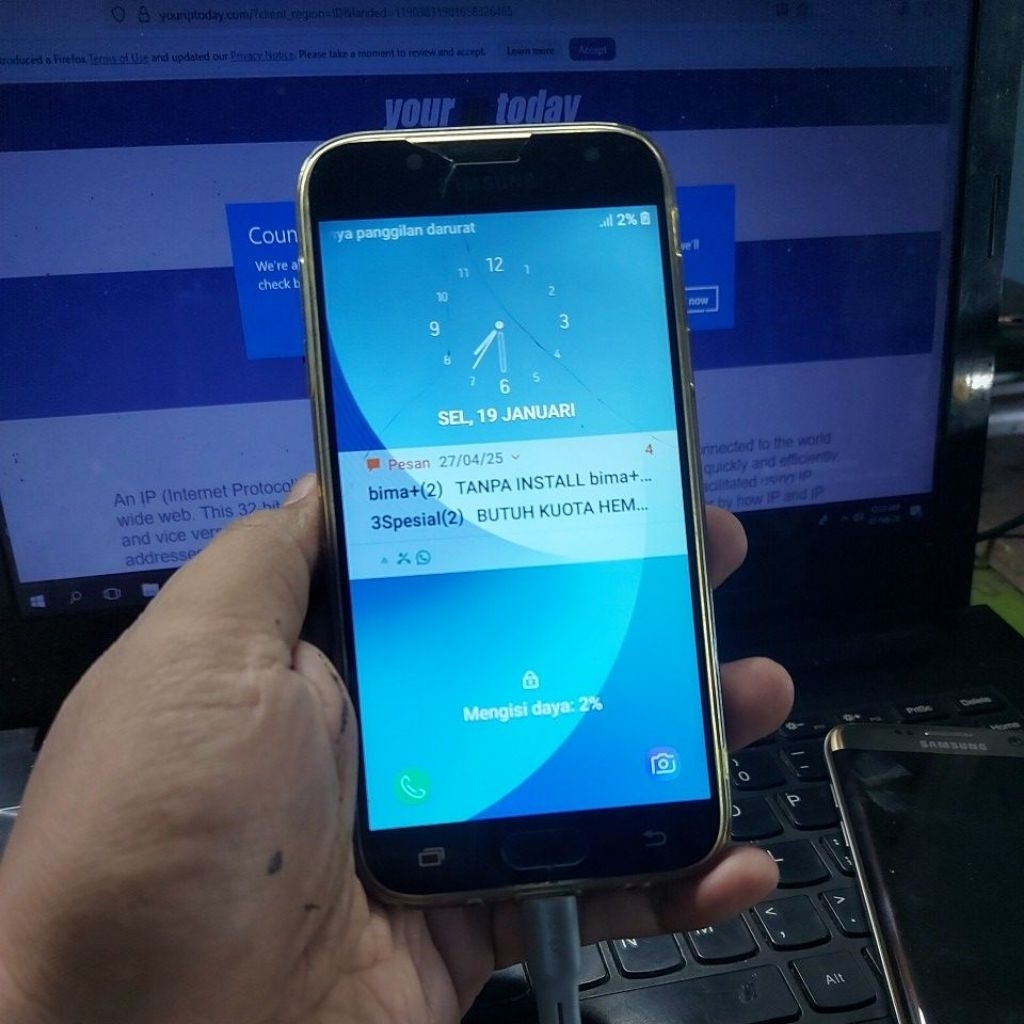 j5 pro 3/32 | minus lcd tidak bisa sentuh