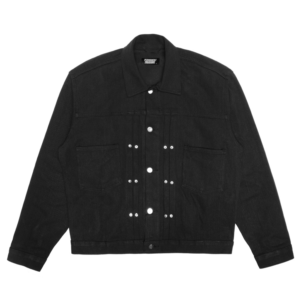 PERMANENT TREASURE - TYPE II DENIM JACKET BLACK - jaket pria/wanita