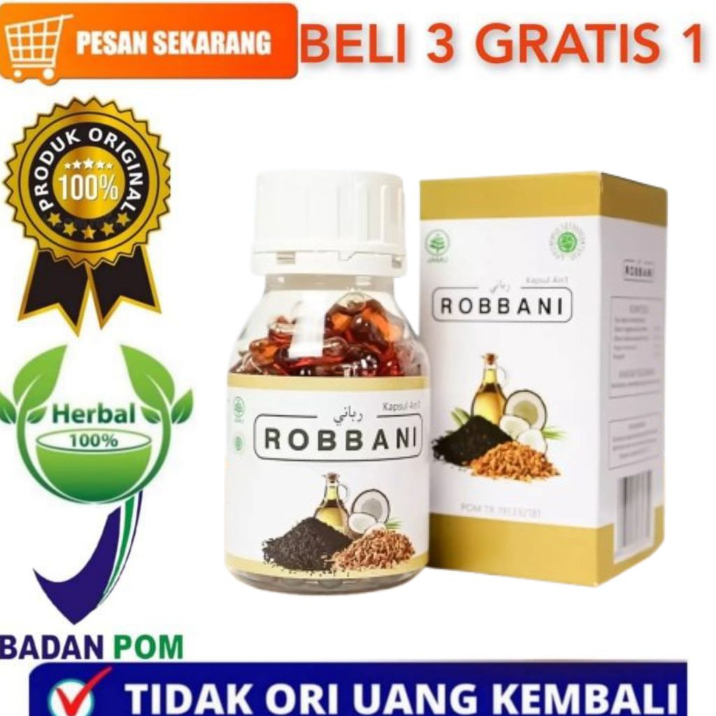 ROBBANI OBAT HERBAL ATASI KOLESTEROL HIPERTENSI GULA DARAH ASAM URAT ASLI ORIGINAL
