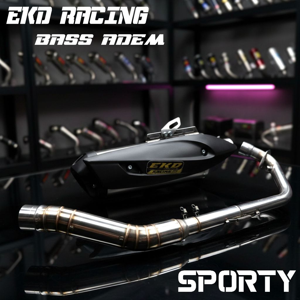 Knalpot Racing ORIGINAL EKD ROB1 Bass Adem Untuk ALL Sport Vixion Cbr Sonic Fu Mx Old New Mx King