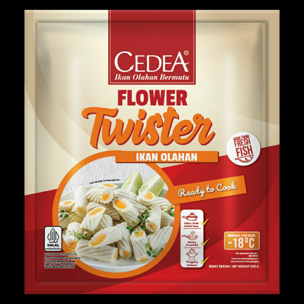 Cedea flower twister / olahan ikan premium beku / seafood frozen