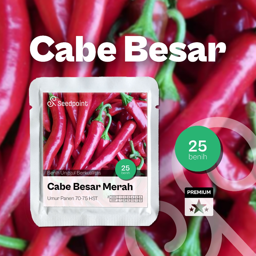 Seedpoint - 25 Benih Cabai Besar Cabe Merah Besar PILAR F1