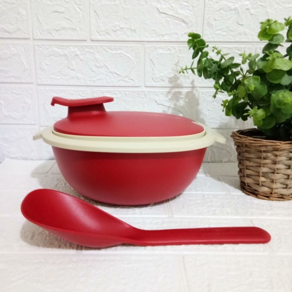 warmie tup Tupperware wadah lauk wadah nasi wadah sayur 2in1 BARU