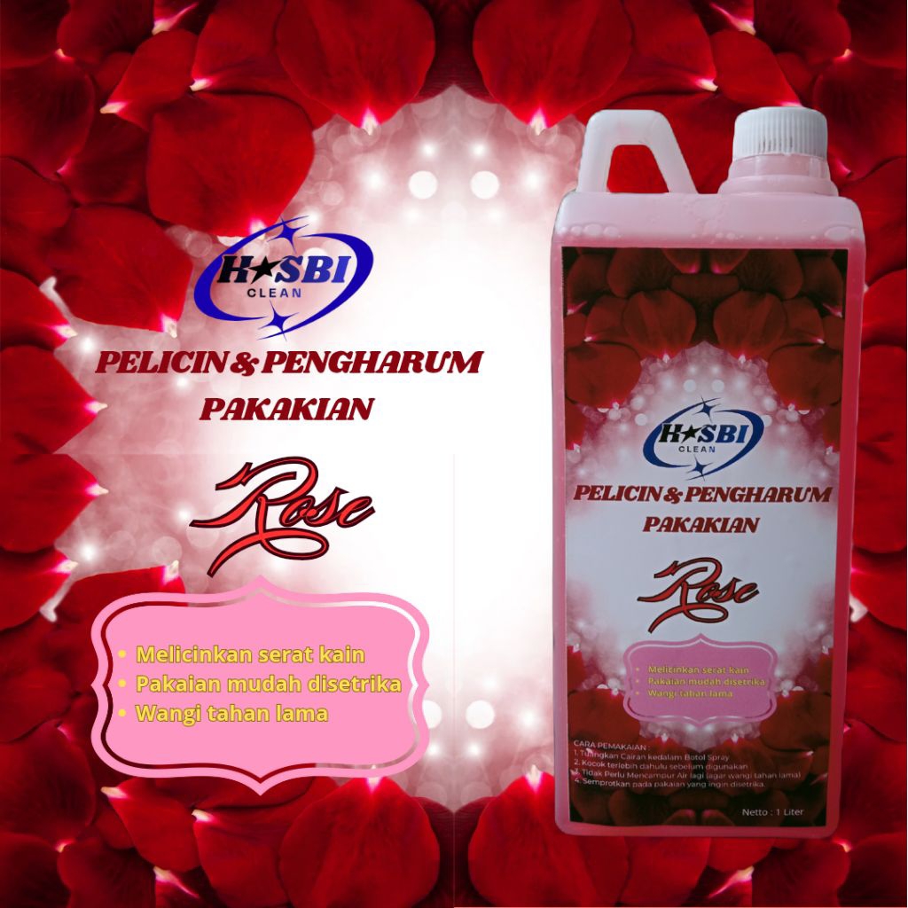 HASBI CLEAN Pelicin Setrika Pakaian & Pewangi Pakaian, Wangi Tahan Lama