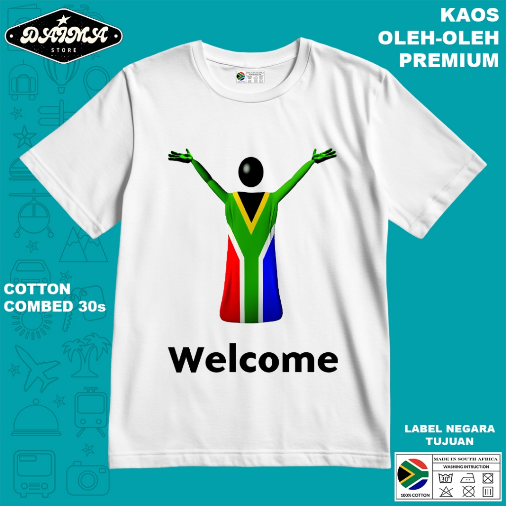 KAOS OLEH OLEH AFRIKA 17 PAKAI TAG LABEL AFRIKA ASLI BAJU SOUVENIR PREMIUM GIFT