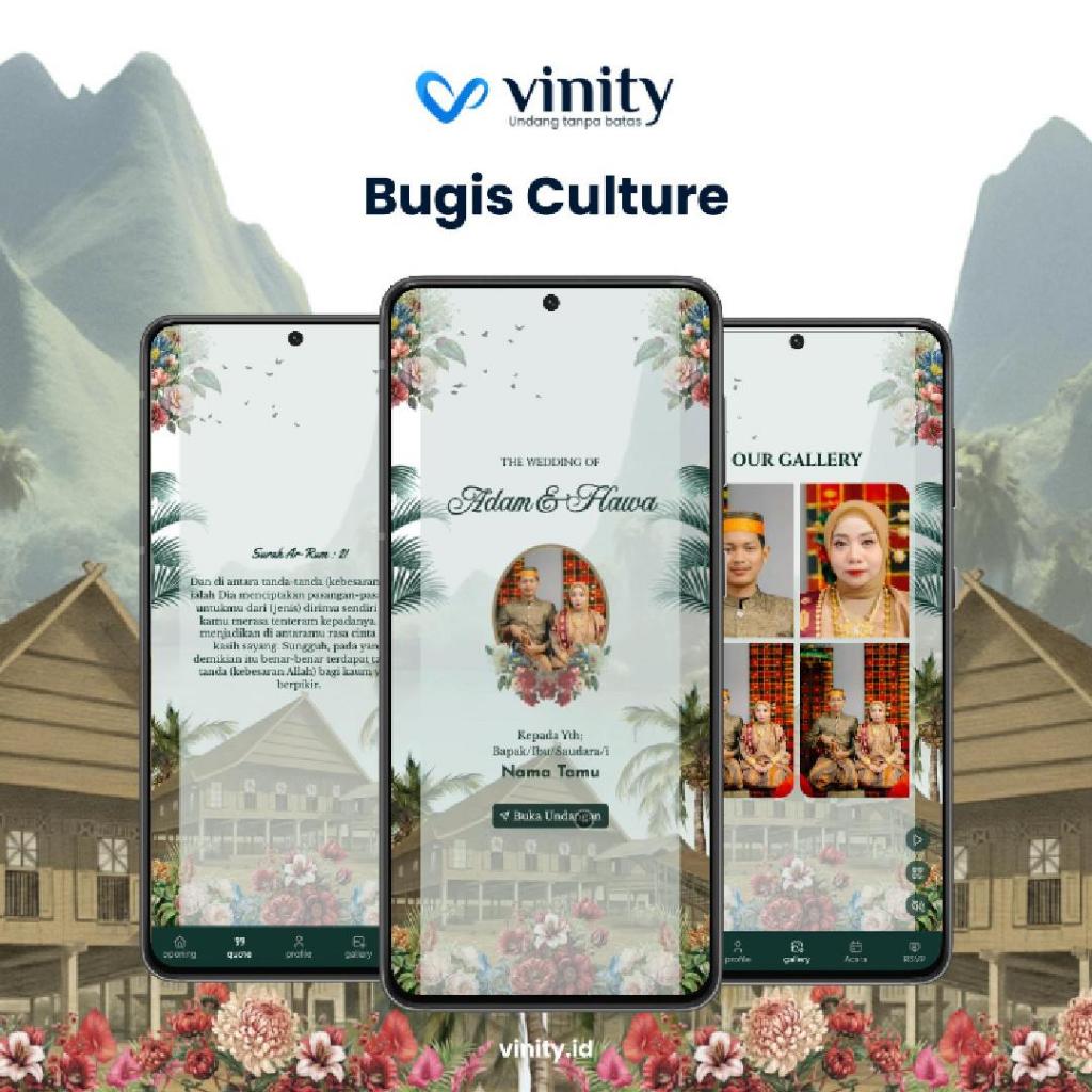 Bugis Culture | undangan digital + buku tamu digital