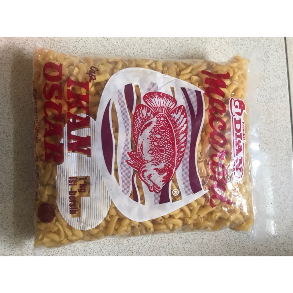 Macaroni Mentah Ikan Oscar - [1Kg/pack]
