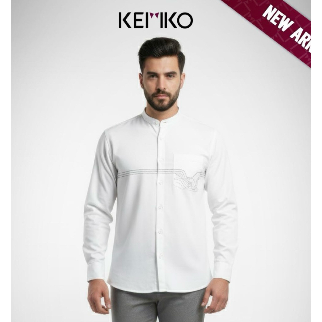 Rabbani - baju koko pria KEMKO SILENDRA MST PUTIH