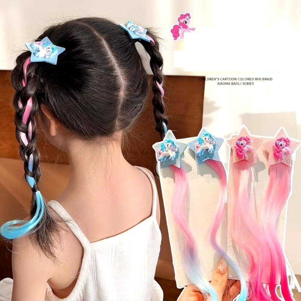 (BBH) Jepit wig anak sanrio kuromi melody cinnamoroll unicorn / ikat rambut wig import / jepitan wig