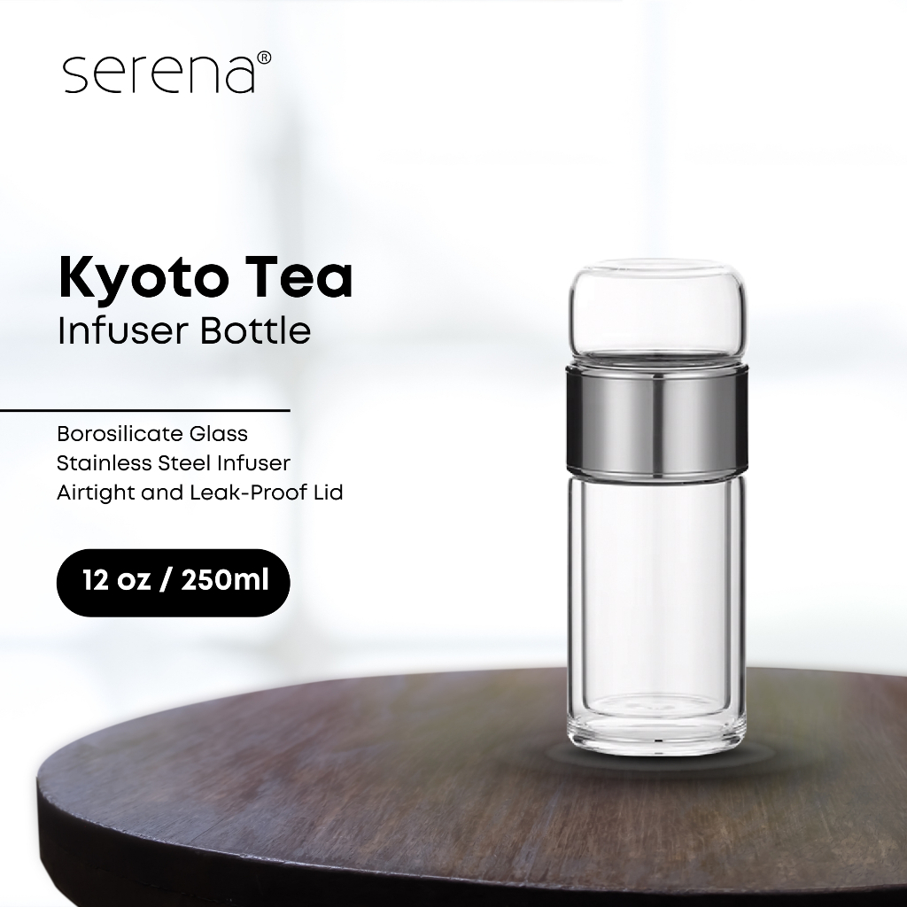 Serena - Botol Teh Infuser Doublle Wall Botol Minum Saringan Teh - Kyoto