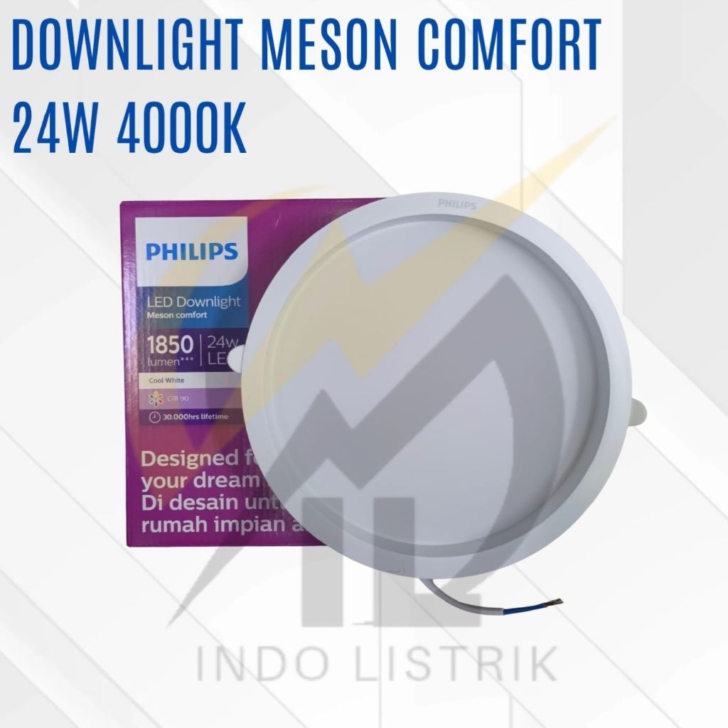 Lampu Downlight Philips Meson Comfort 24w 4000K Putih / Downlight Philips Meson Comfort 24w 4000K Pu