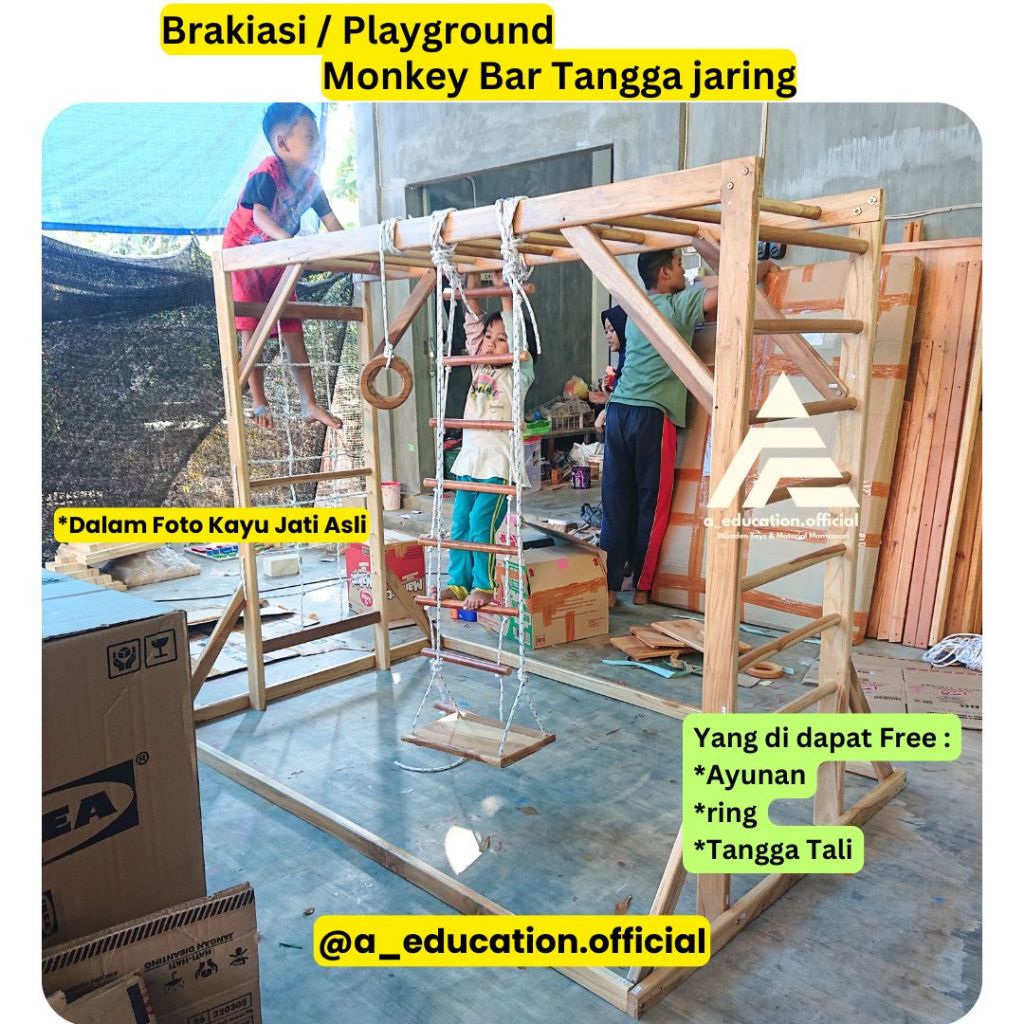 brakiasi tangga jaring monkey bar