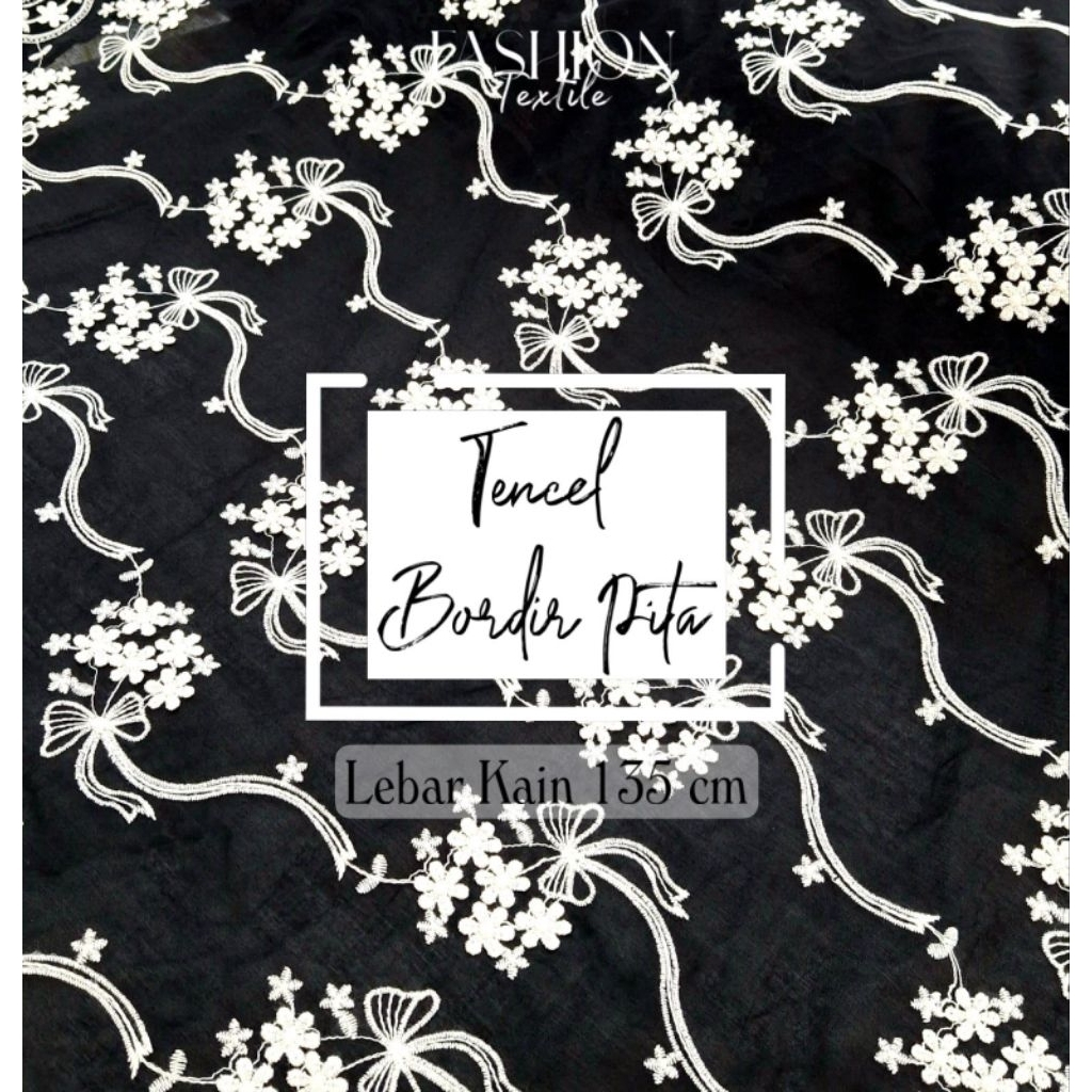 Kain Tencel Bordir Pita | Kain Tencel Bordir Terbaru | Kain Outer | Kain Baju Lebaran 2026 Lt2