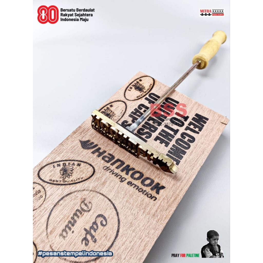 HOT STAMP KAYU FURNITUR FURNITURE STEMPEL PANAS CUSTOM STEMPEL BAKAR MEDIA KAYU JATI STEMPEL CUSTOM 