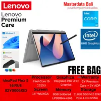 Laptop LENOVO IdeaPad Flex 5 14IRU8-82Y0006XID i3-1315U 8GB 512GB SSD W11 HOME + OHS 2021 Arctic Gre