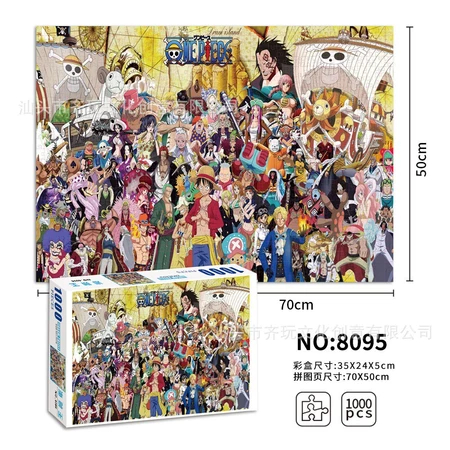 New Puzzle 1000 Pcs Mainan Jigsaw Puzzle Puzzle Anime One Piece
