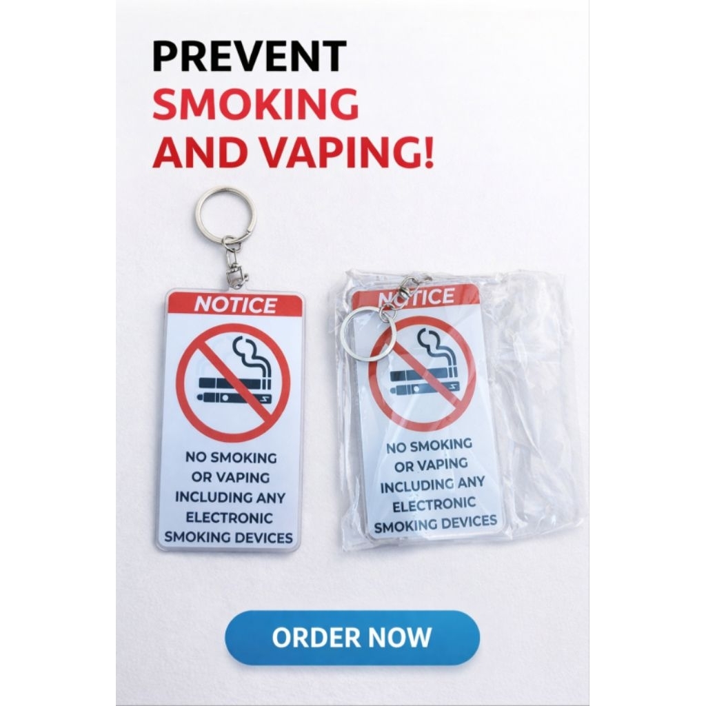 Gantungan Kunci Akrilik No Smoking