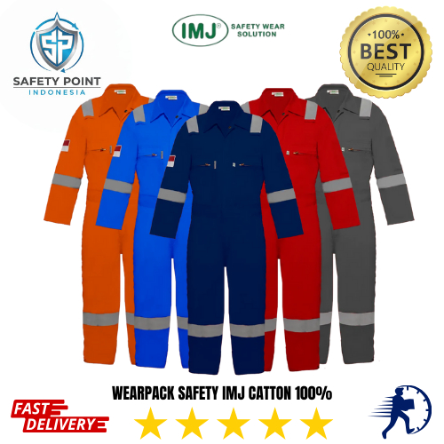 Wearpack Safety IMJ Coverall Full Cotton 3M ORIGINAL BERKUALITAS