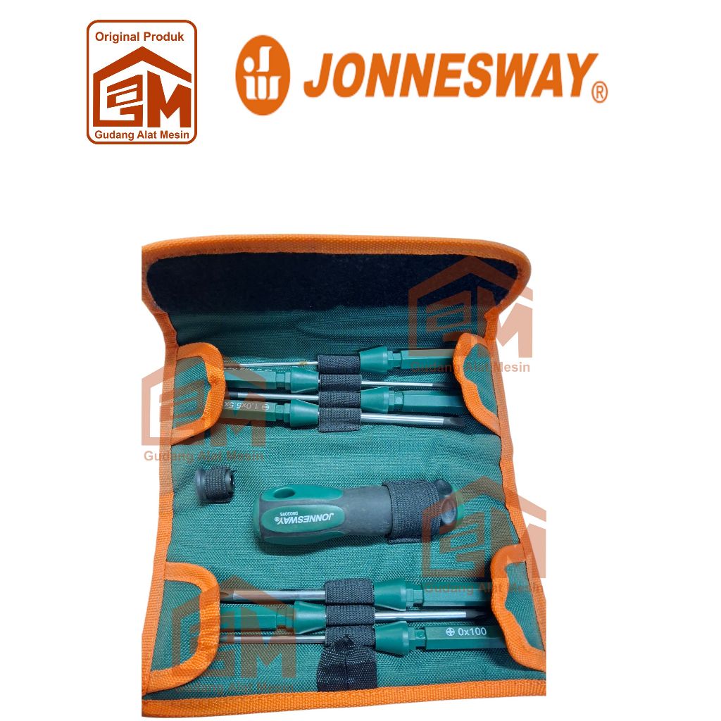 Jonnesway 9Pcs Interchangeable Screwdriver set Jonnesway Obeng Set 9Pcs DB0209S