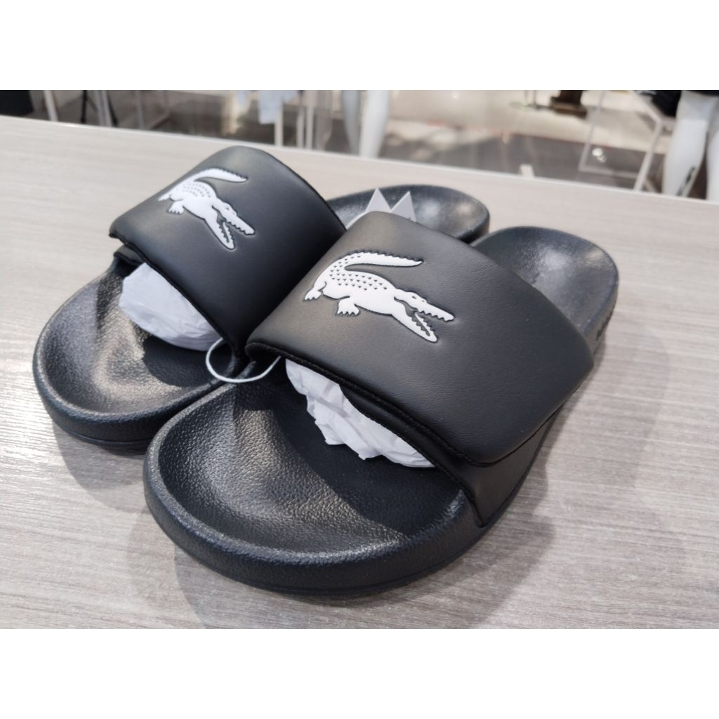 SANDAL SLIDE LACOSTE ORIGINAL SERVE SYNTHETIC BLACK
