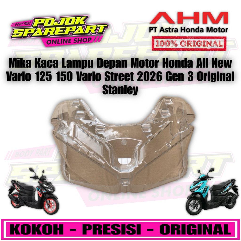 Mika Kaca Lampu Depan Motor Honda All Led New Vario 125 150 Vario Street Gen 3 Tahun 2025 2026 Origi