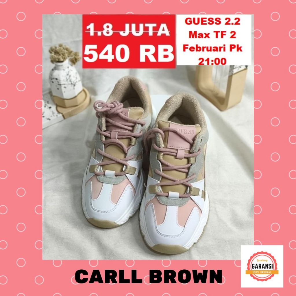 Sepatu sneakers wanita seri CARLL Guess 100% original store