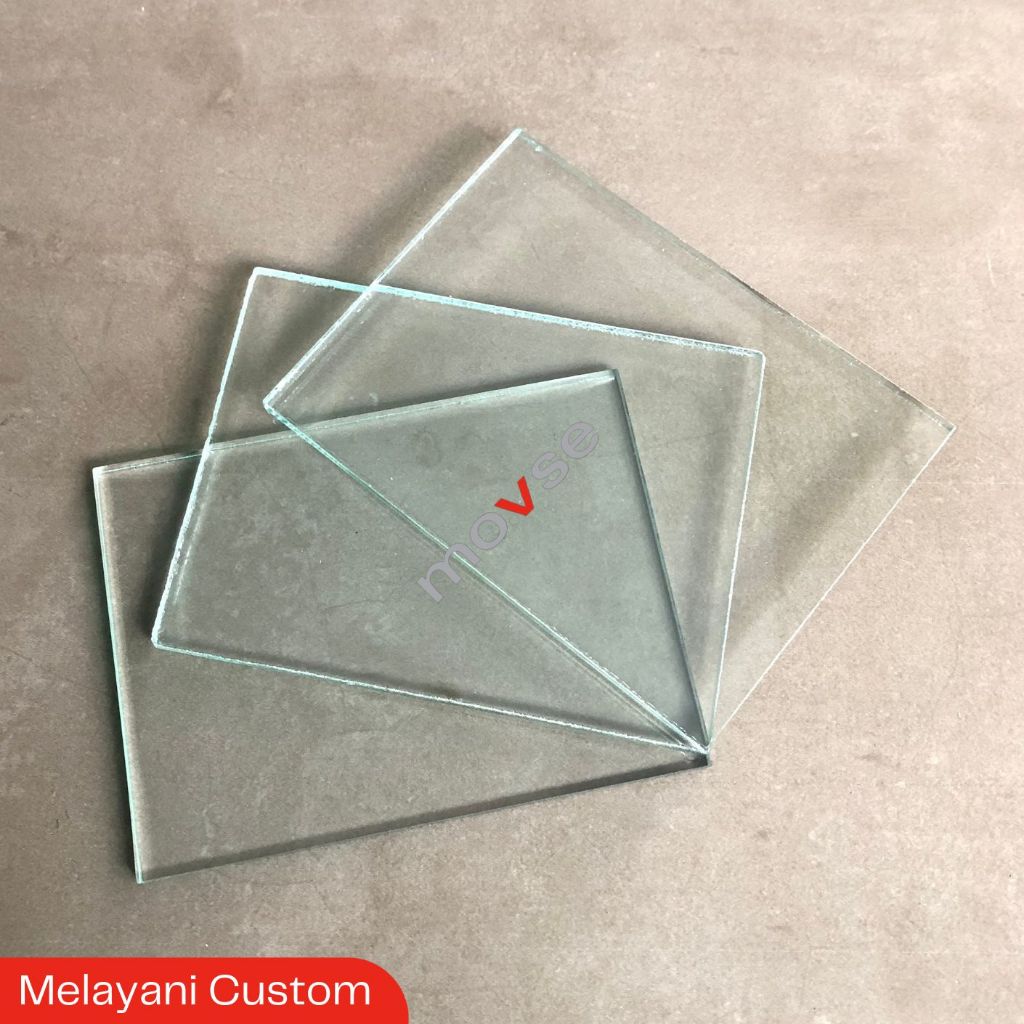 Kaca Bening Polos 5 mm - GRATIS Gosok dan Packing Bubble