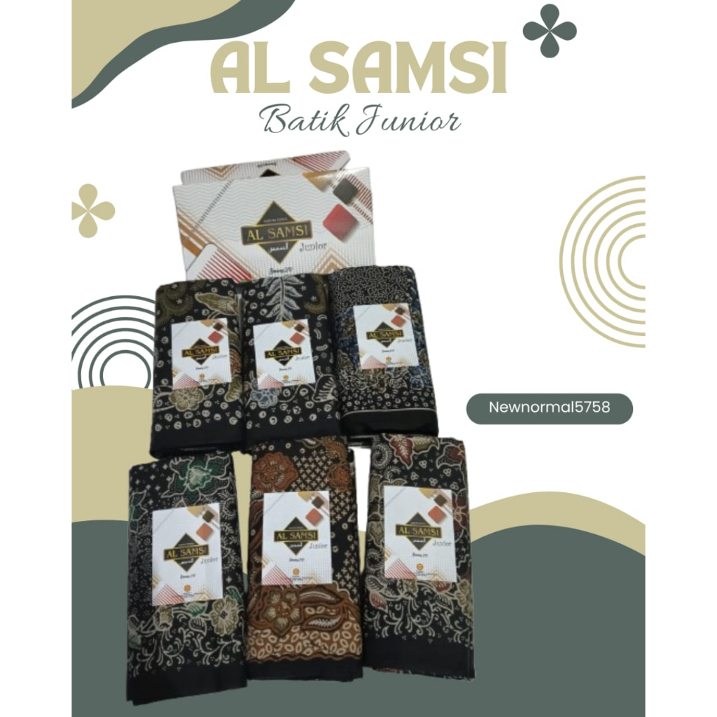 Sarung Al Samsi BATIK JUNIOR - ISI  10PCS DAN 1 KODI/20PCS