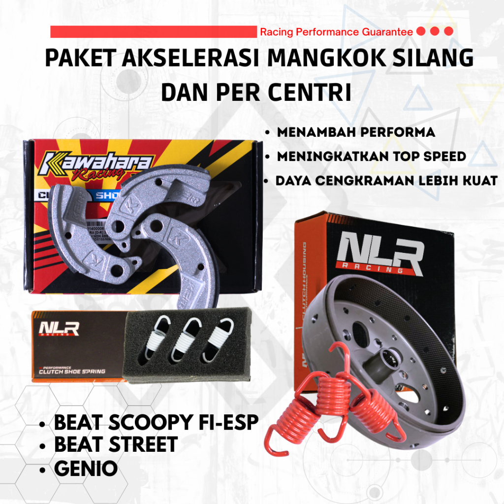 Mangkok Ganda Paket Kirian Kartel Silang + Kampas Kawahara + Per CVT BRT- Anti Gredek - Nmax/Aerox/L