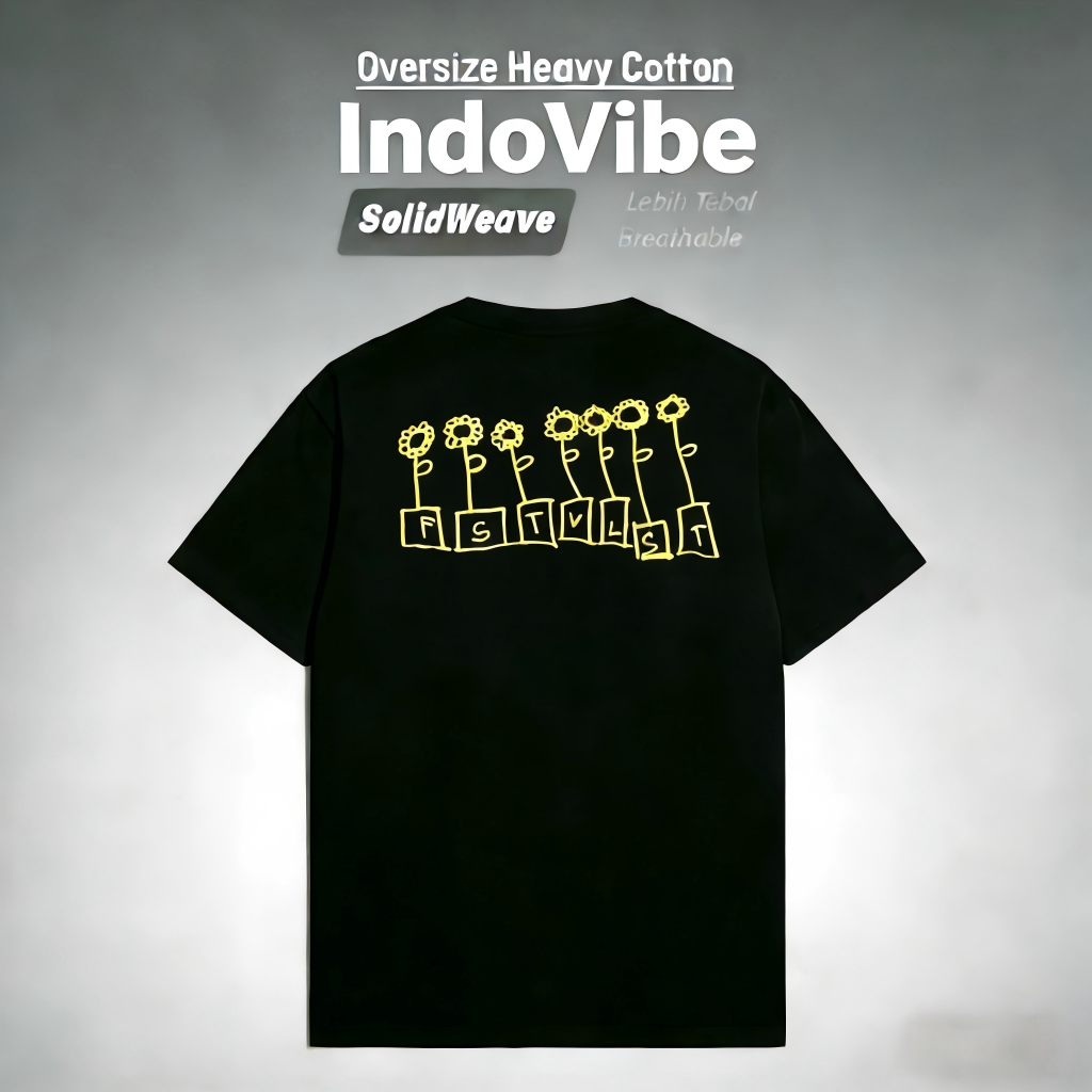 Fstvlst - Bunga Tshirt - Black | Kaos Band Original