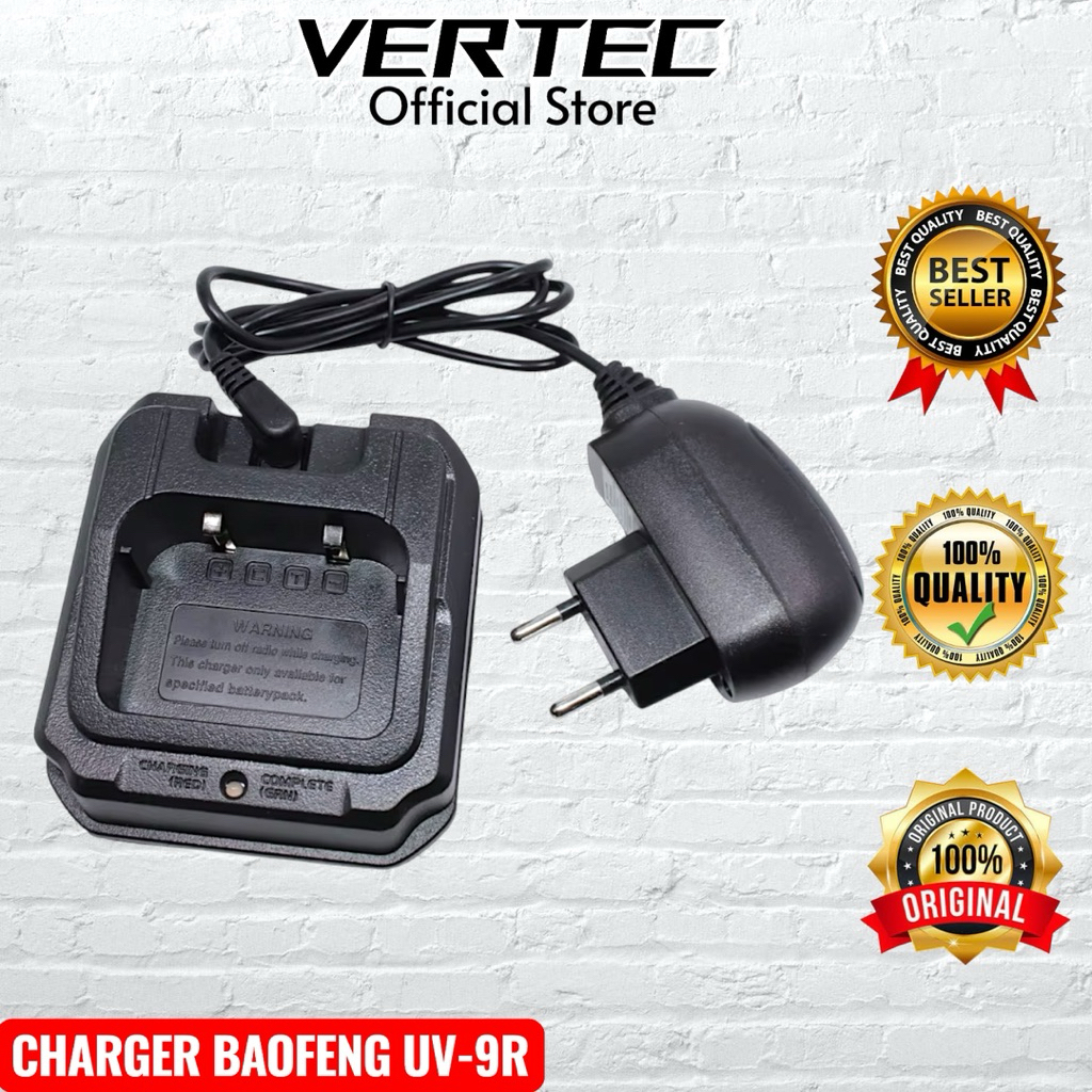 Charger HT Baofeng UV9R Original Asli Desktop Adaptor Compatible Pofung Pxton 7700P 8600P BF A58 UV-