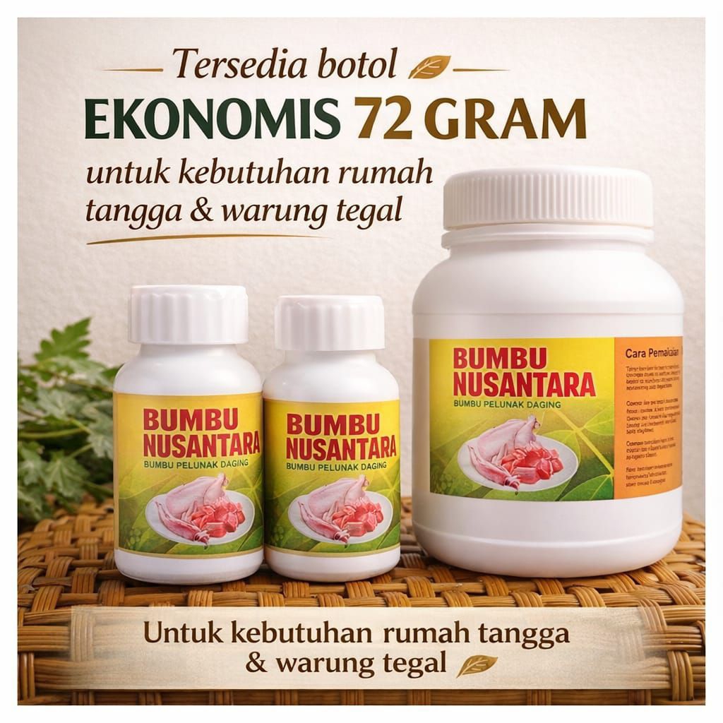 pays pengempuk daging meat tenderizer bubuk powder pengempuk daging botol 1 kg merk BUMBU NUSANTARA