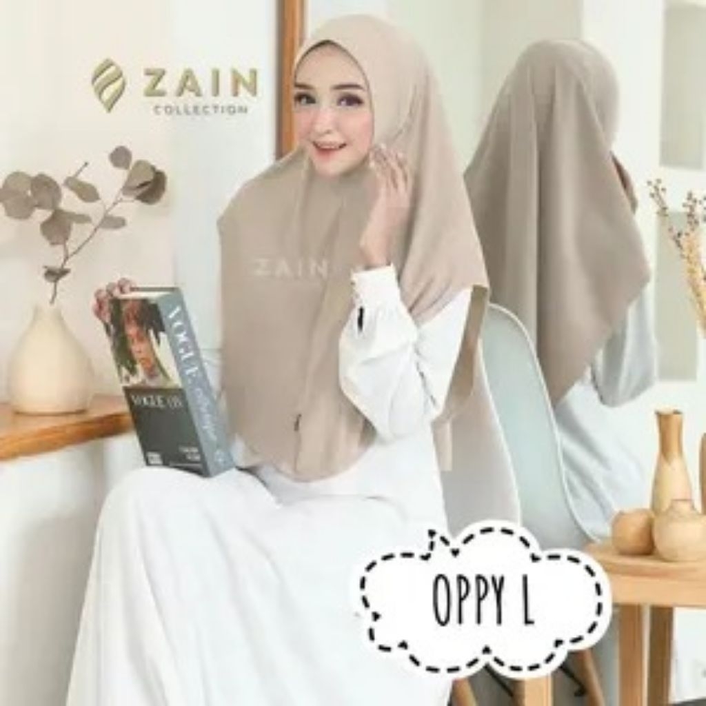 ZAIN - Hijab Bergo Instan Oppy L Plisket Matt Jersey Korea