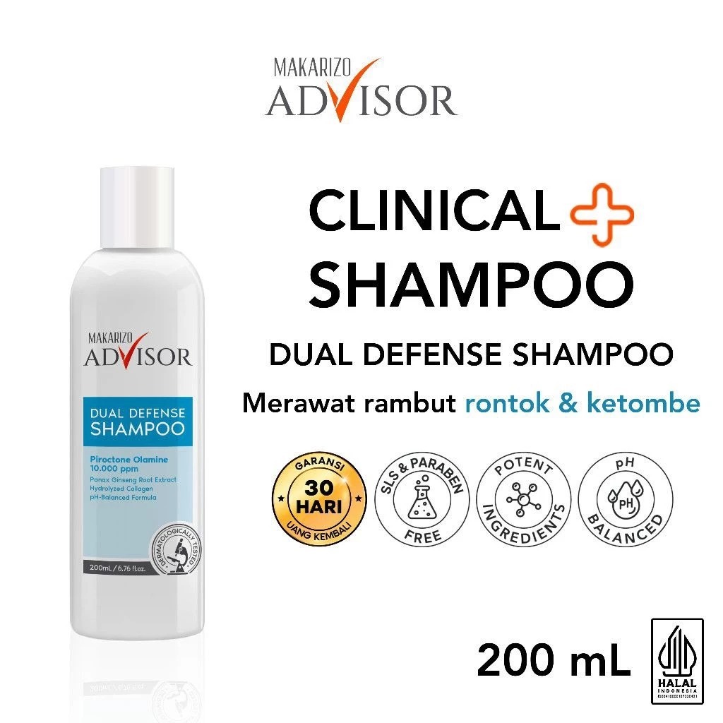 Makarizo Advisor Shampoo 200ml Untuk Rambut Rontok