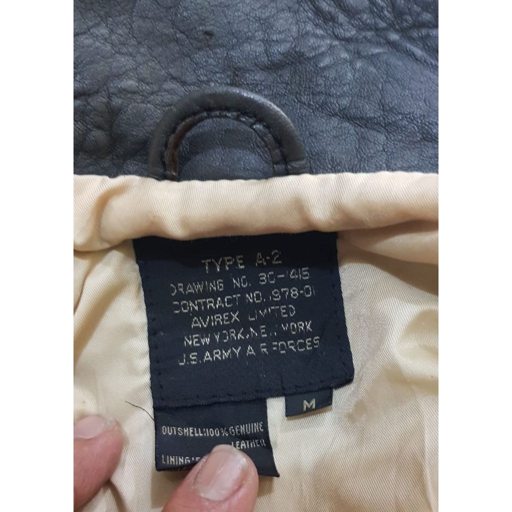 Jaket kulit Bomber type A2  US ARMY ukuran M to L original