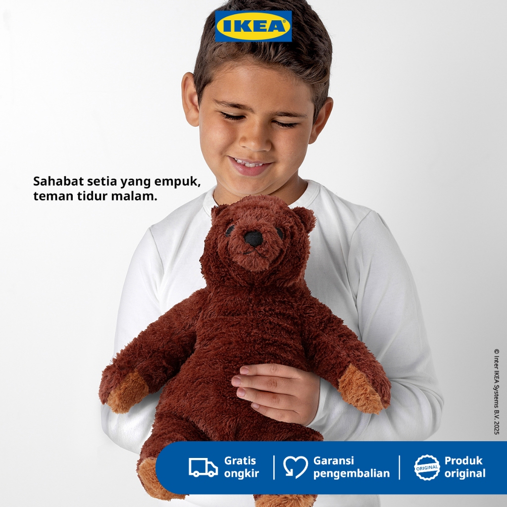 IKEA DJUNGELSKOG Boneka Beruang Coklat 28cm