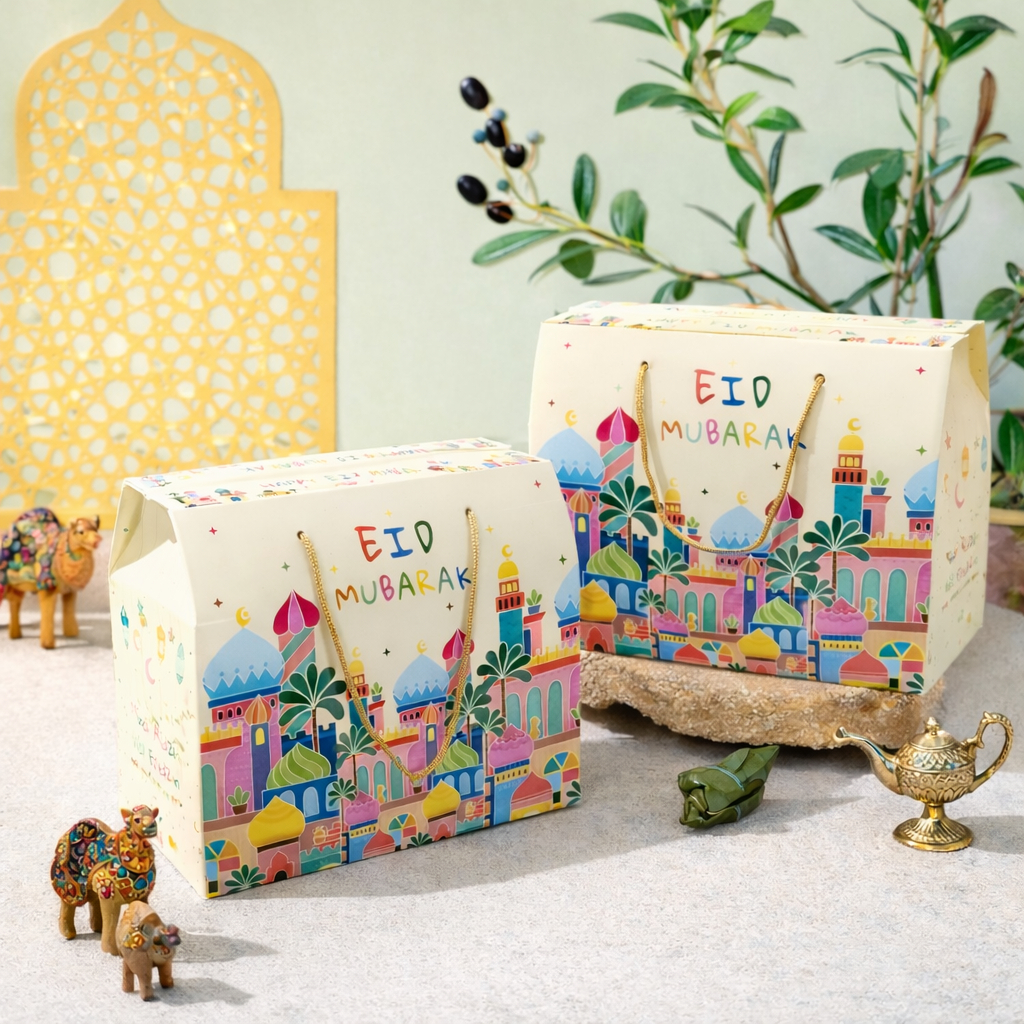 BOX HAMPERS LEBARAN / BOX HAMPERS IDUL FITRI / PAPER BAG LEBARAN IDUL FITRI / GABLE BOX LEBARAN