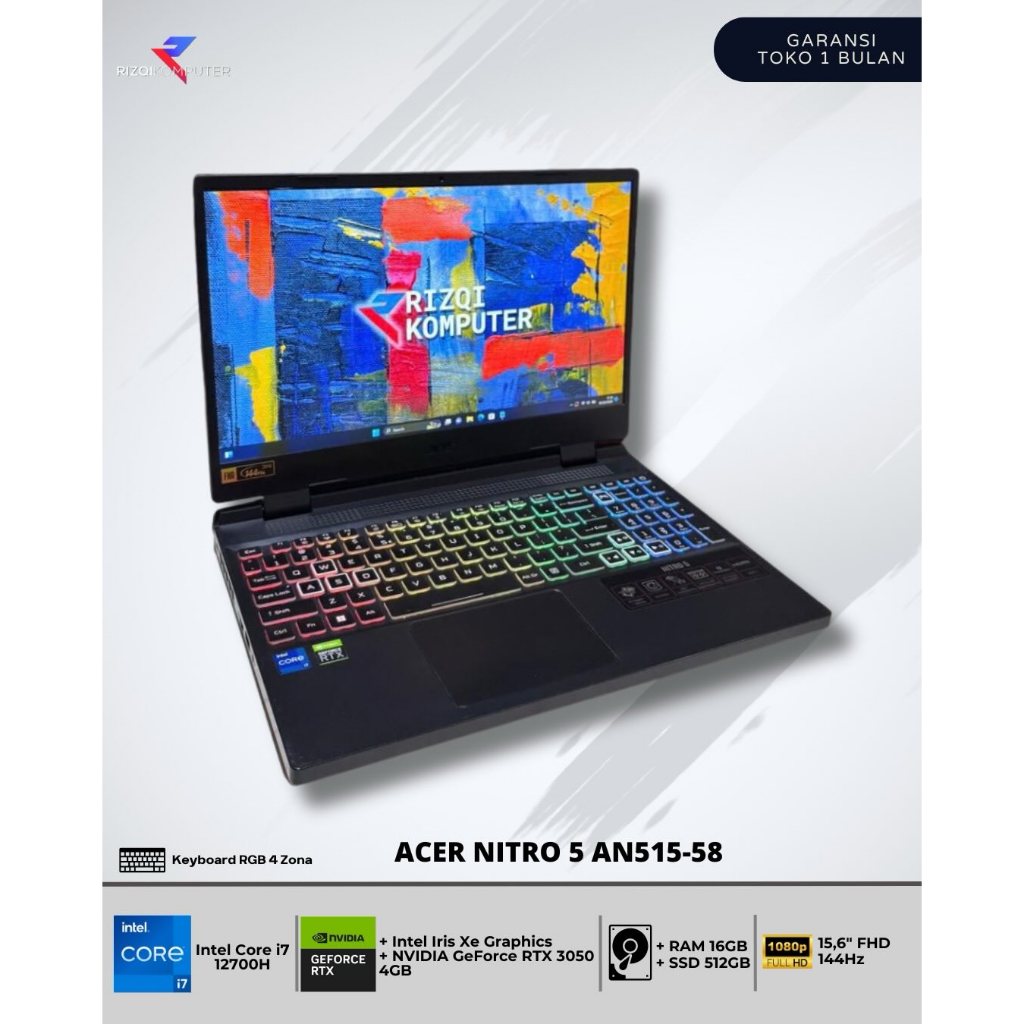 Acer Nitro 5 AN515-58 Intel Core i7-12700H Ram 16GB SSD 512GB bangh
