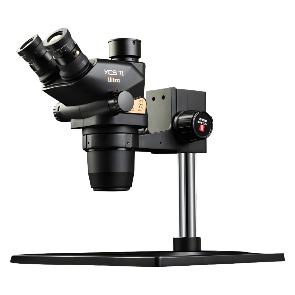 Mikroskop Stereo Trinokular YCS-71 Ultra + Lampu (0.5X CTV)