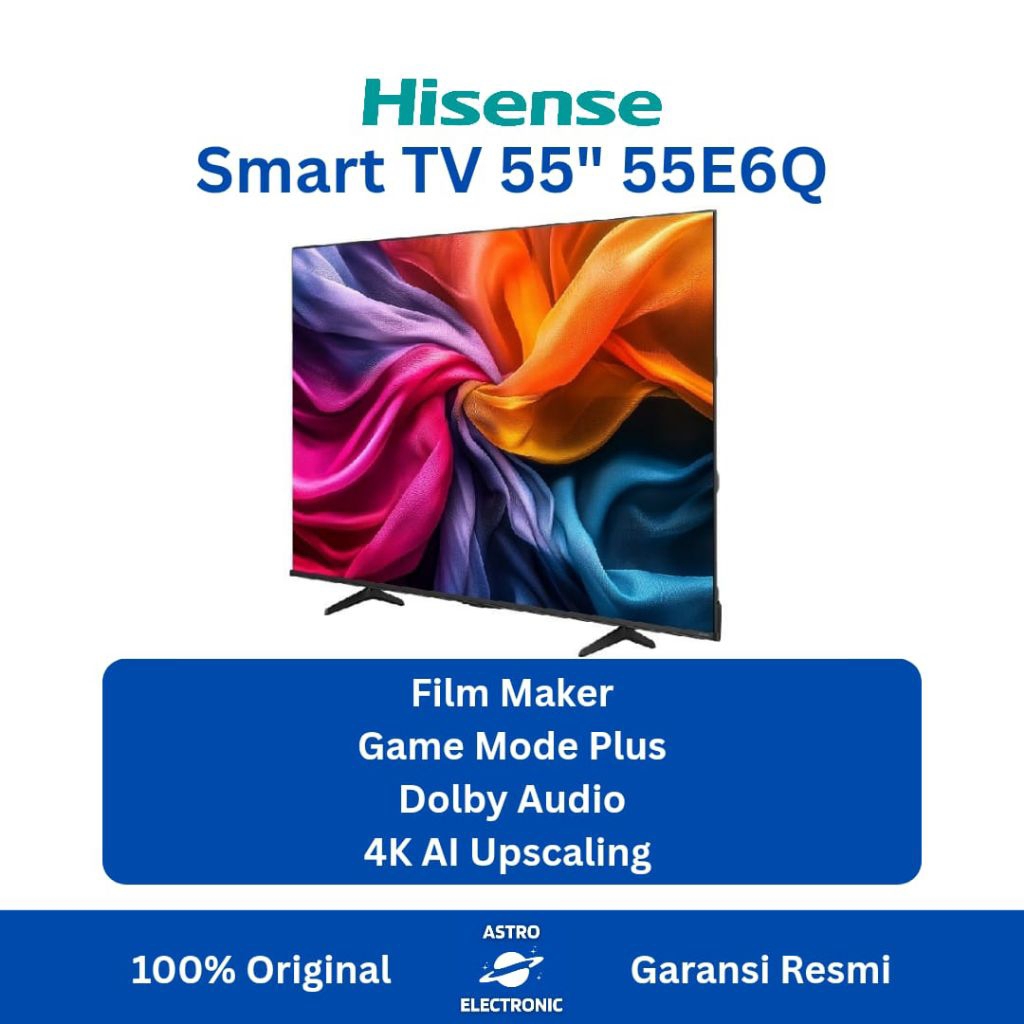 HISENSE 55E6Q 4K Smart TV VIDAA OS 55 Inch 2025 Series