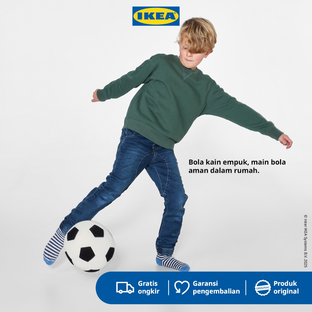 IKEA SPARKA Boneka Bola Mainan Hitam Putih 20cm