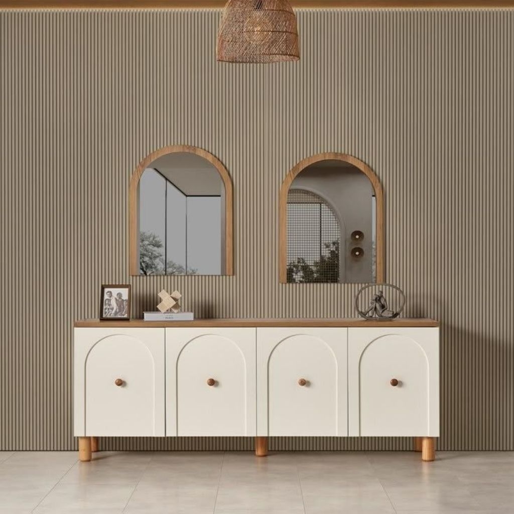 bufet minimalis,bufet duco putih