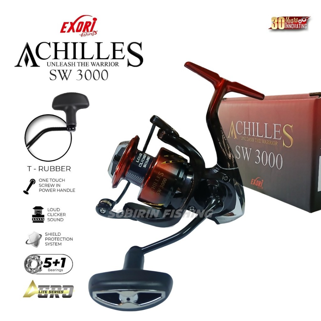 REEL EXORI ACHILLES SW POWER HANDLE UKURAN 3000-5000 | Reel exori saltwater achiles