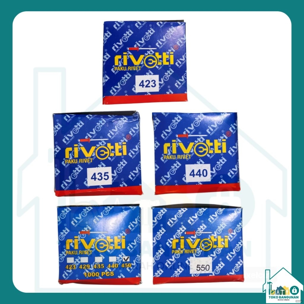 [ 1 KOTAK ] Paku Rivet RIVETTI