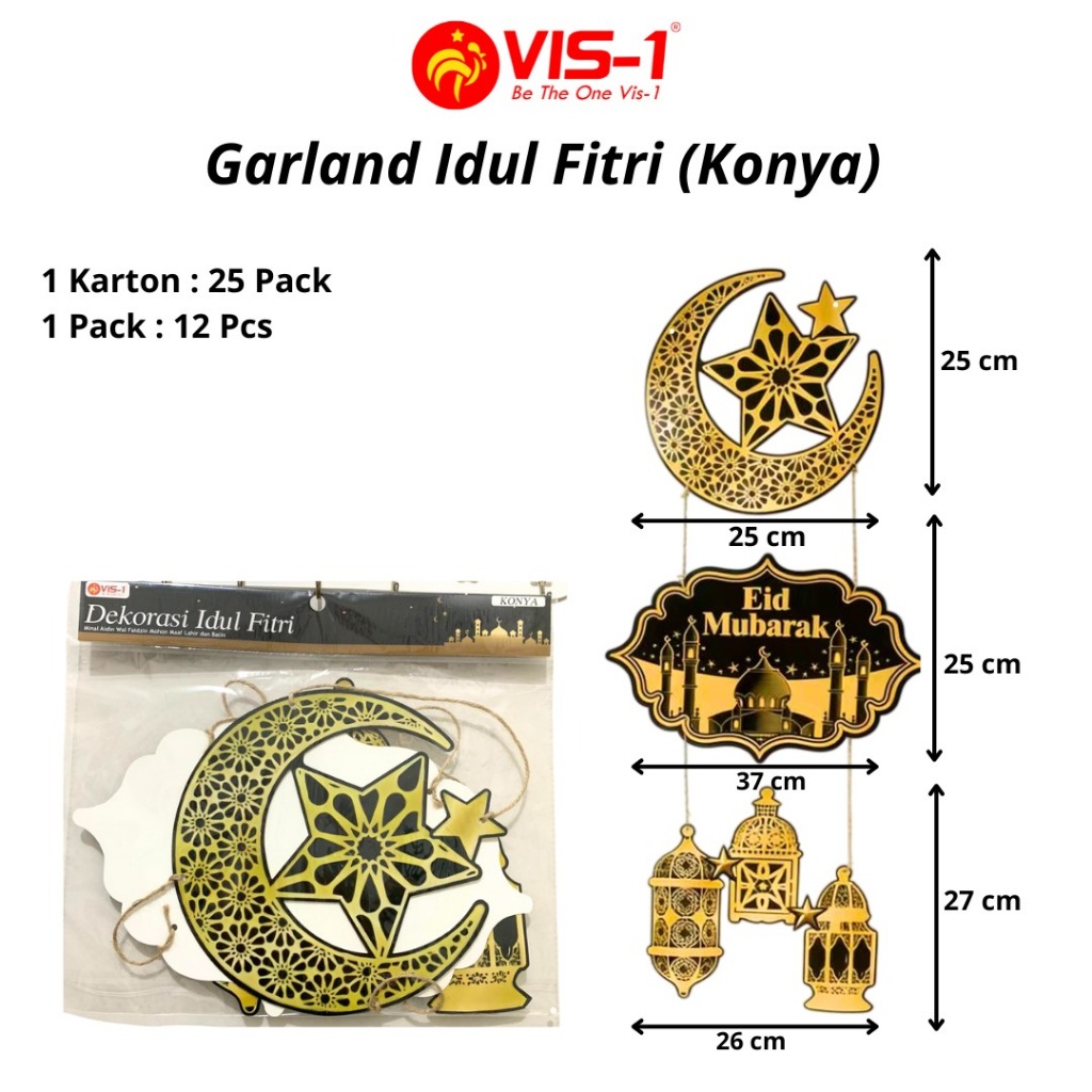 Dekorasi Idul Fitri Garland Idul Fitri (Konya)