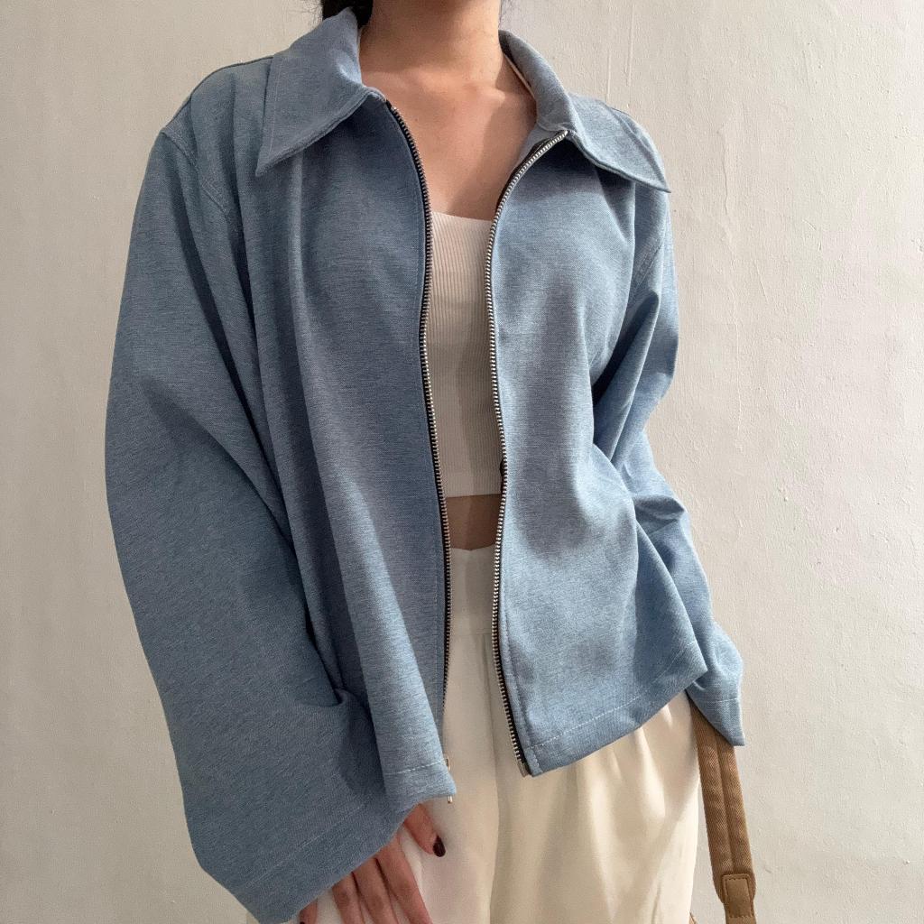 NEW SATIZE Sarah Denim Jacket - Jaket Oversized Denim - Oversized Outer - Denim Outer Boxy - Boxy