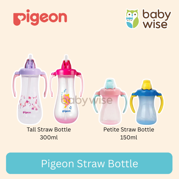 Pigeon Straw Bottle | Pigeon Petite Straw Bottle | Pigeon Tall Straw Bottle - Botol Minum Bayi | Bot