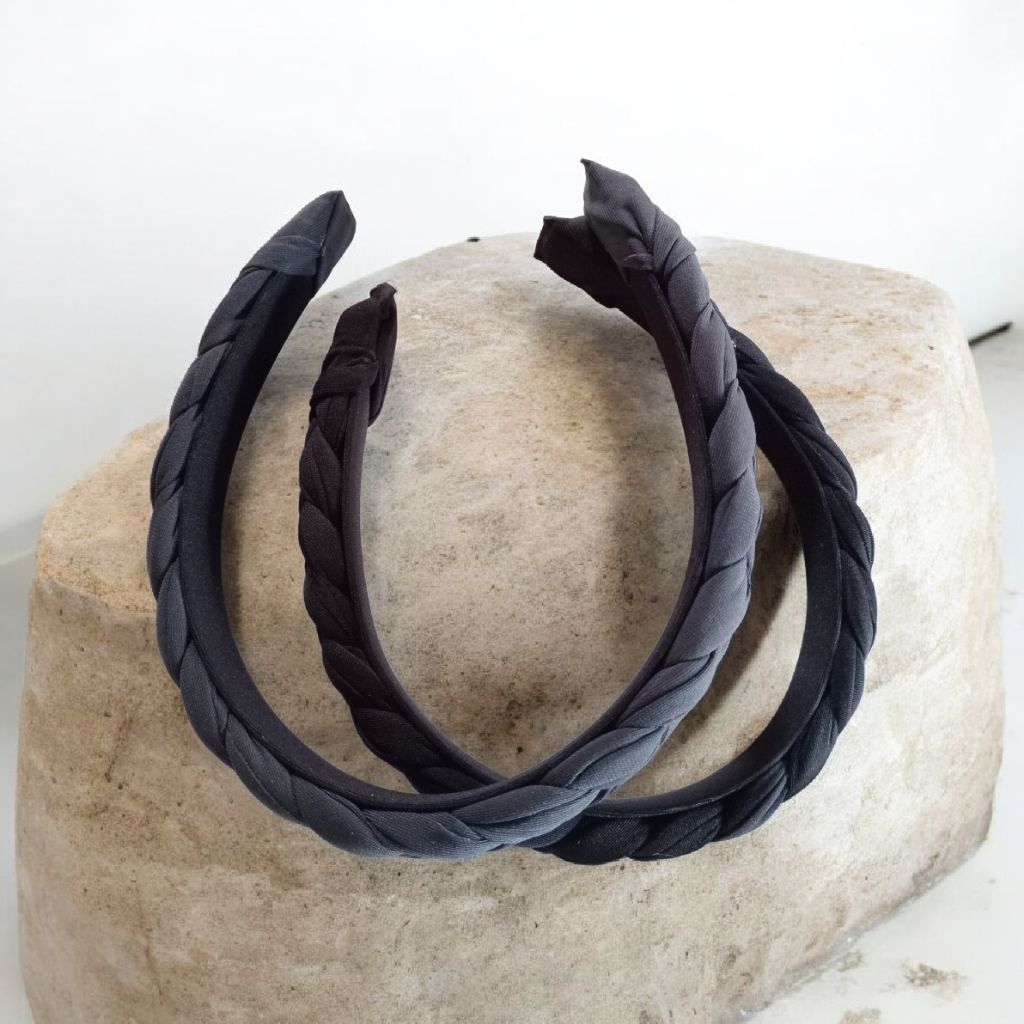 Bando rambut kepang bahan kain | Bando rambut kepang ala korea